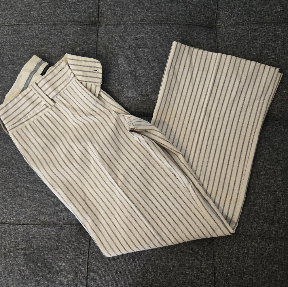 Striped Wide-Leg Pants